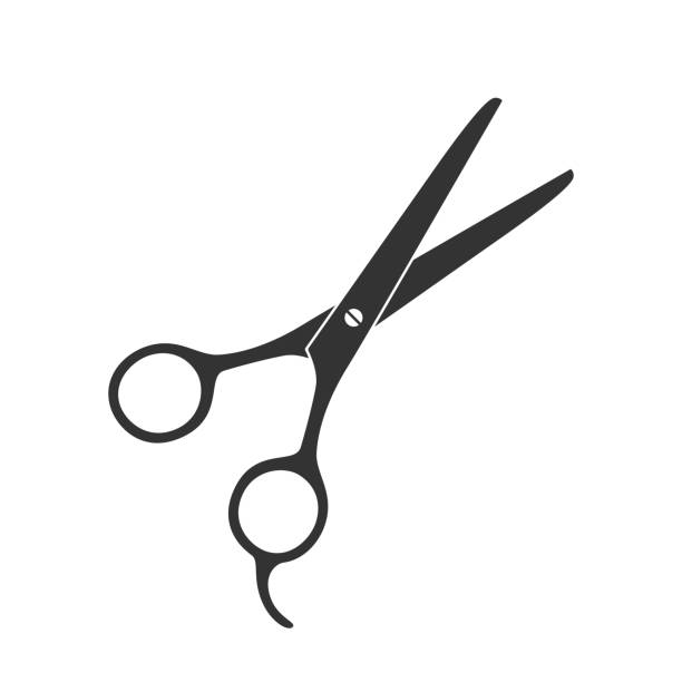 Haircutting scissors stock illustrations royalty