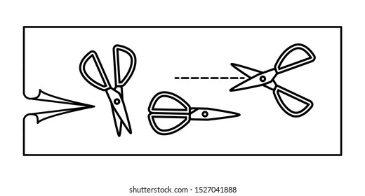 Scissors pair icon clipart set cut stock vector royalty free