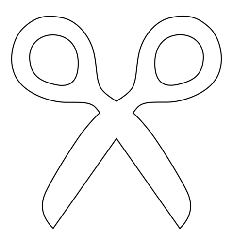 Scissor coloring page free printable coloring pages