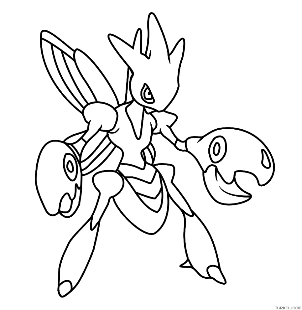 Pokemon scizor easy coloring page