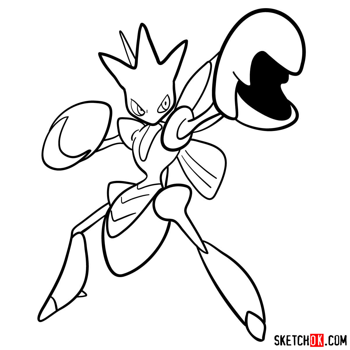 How to draw scizor pokemon