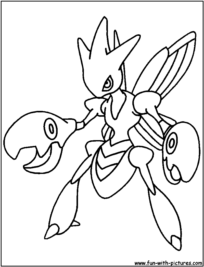 Scizor coloring page