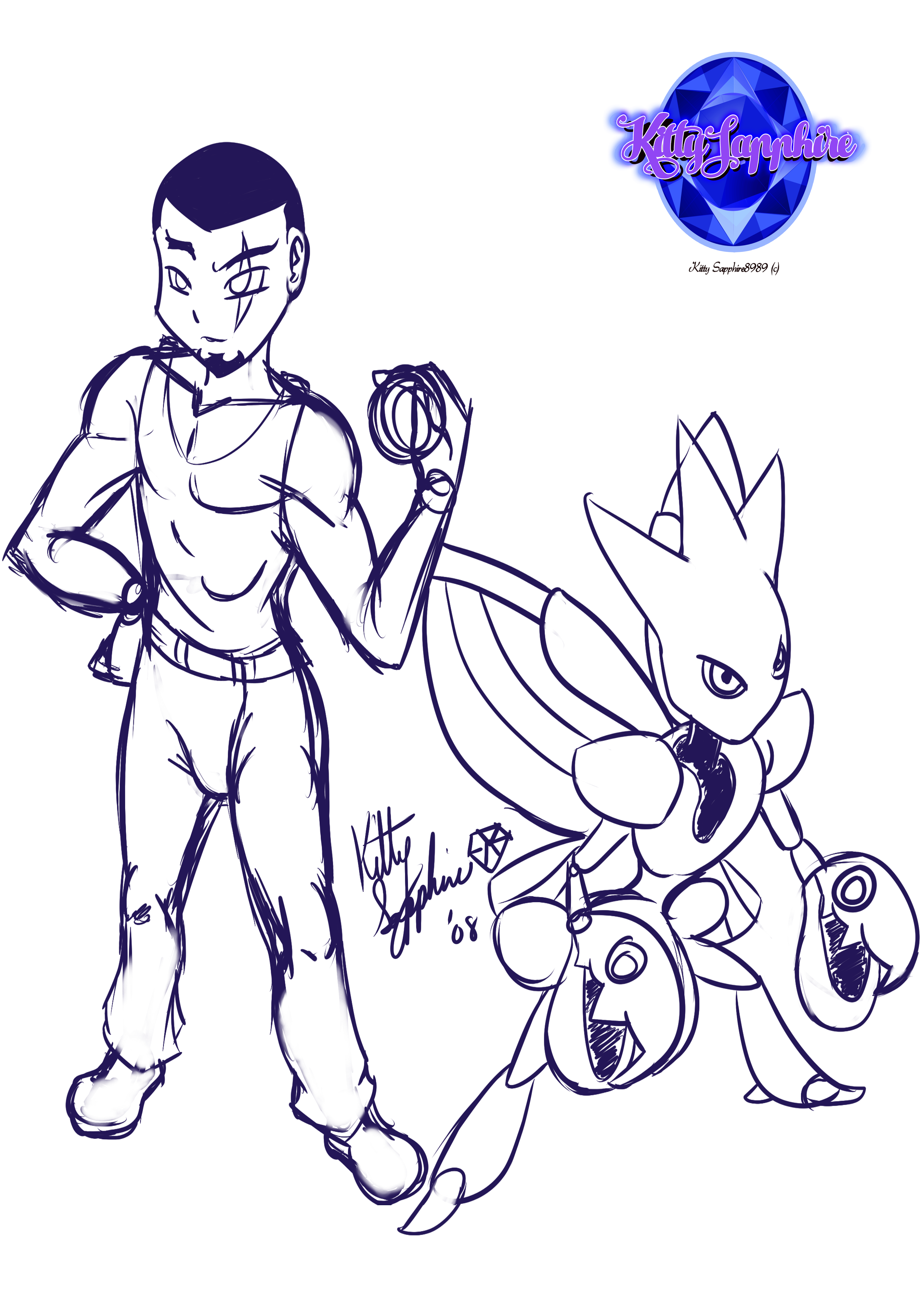 Comm trainer jack and scizor by ksapphire