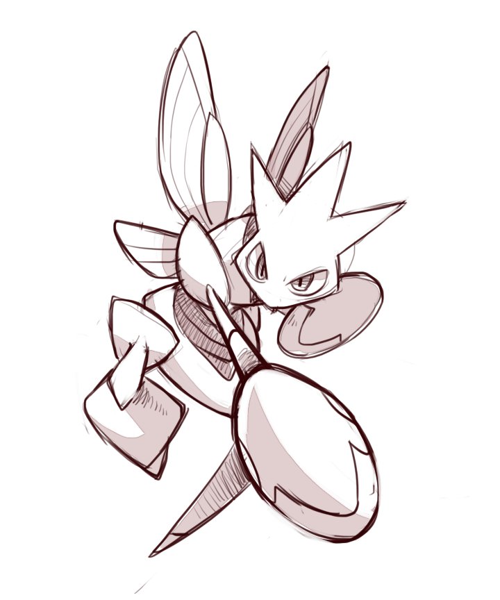 Dar ð on x scizor for churchofcookie if you want a pokemon of your choice sketched by me consider donating to my ko