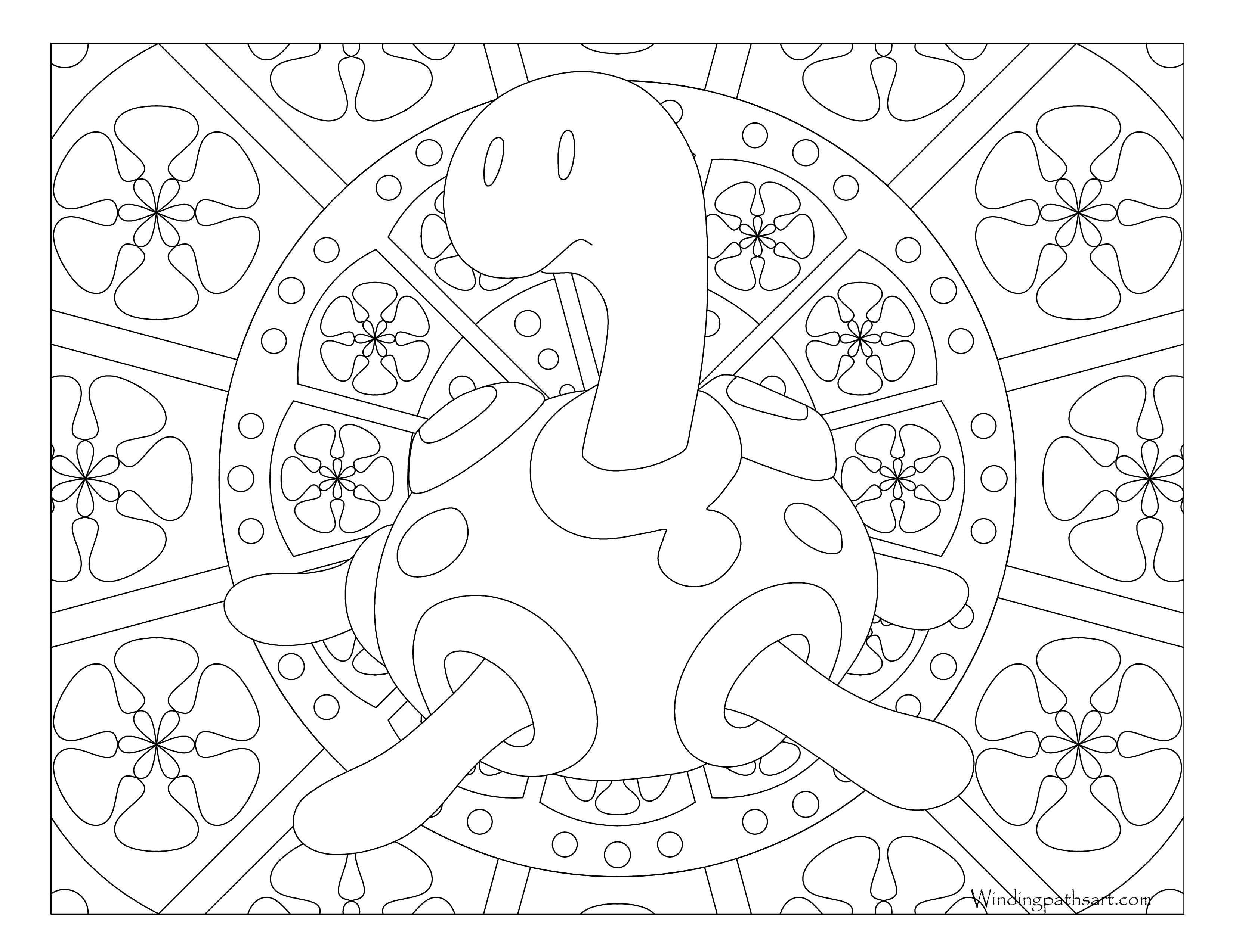 Shuckle pokemon coloring page