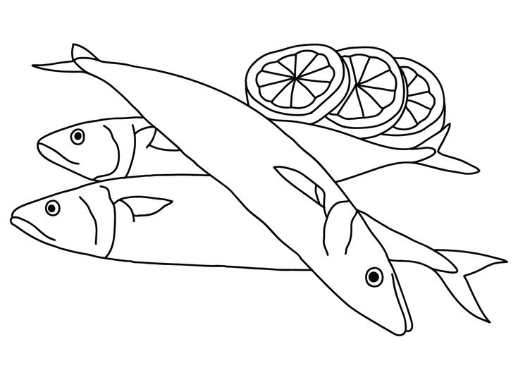 Mackerel coloring pages