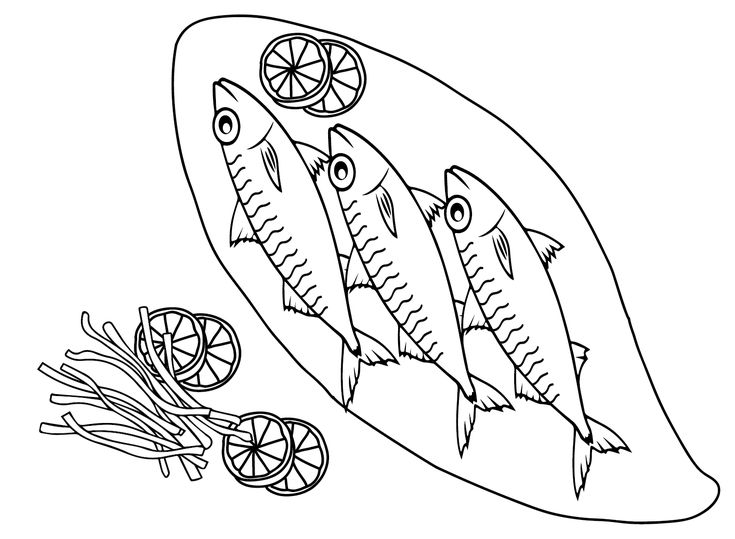 Mackerel coloring pages