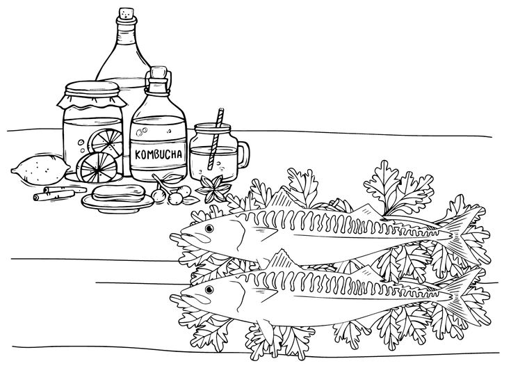 Mackerel coloring pages