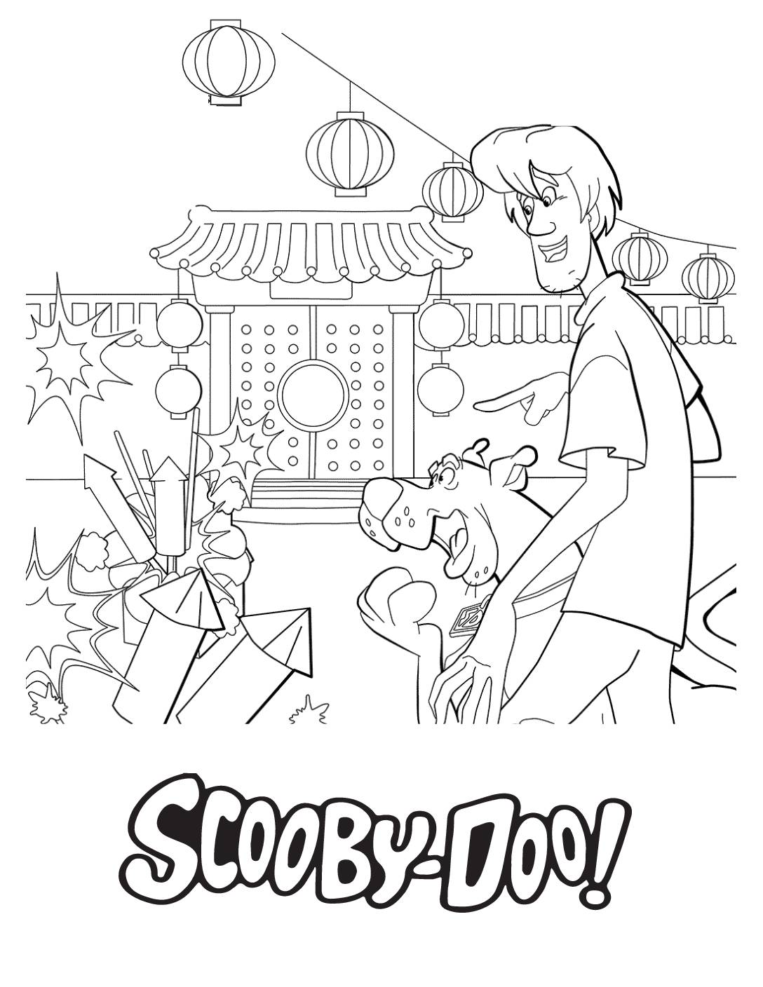 Coloring page scooby doo