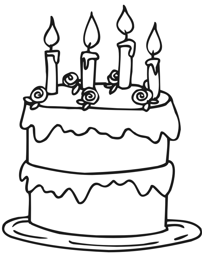 Coloring pages little prince with birthday cake coloring page