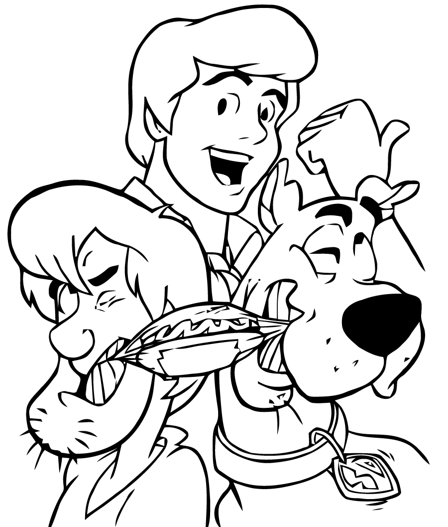 Image of scooby doo to download and color