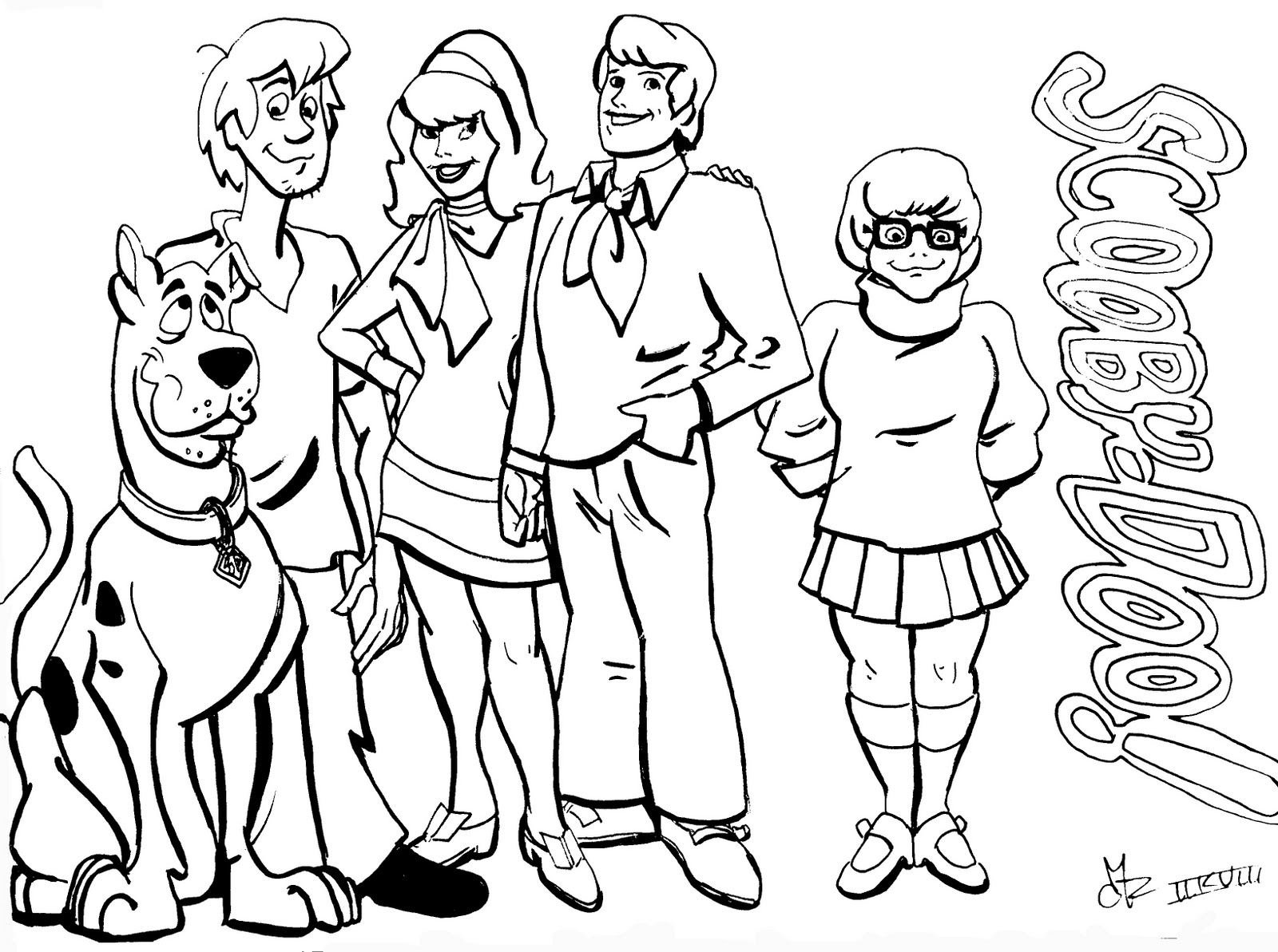 Scooby doo coloring pages for kids