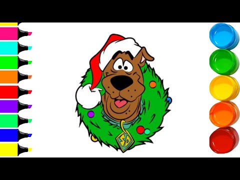 How to draw scooby doo santa hat christmas drawing