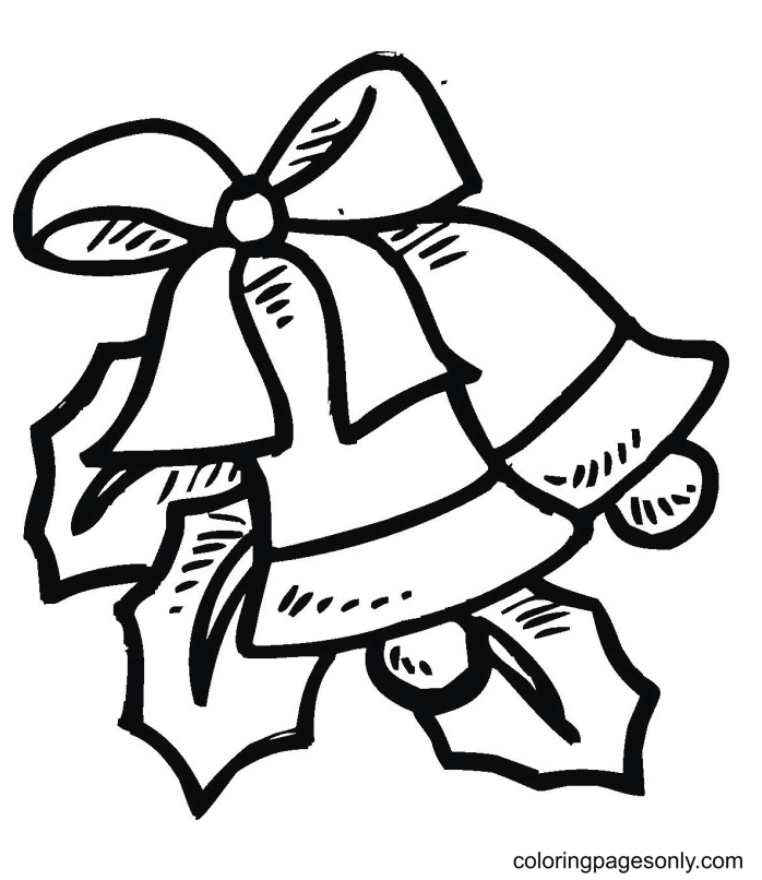 Christmas bells coloring pages printable for free download