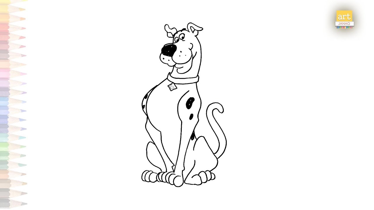 Scooby doo coloring scooby doo drawing video how to draw scooby doo step by step