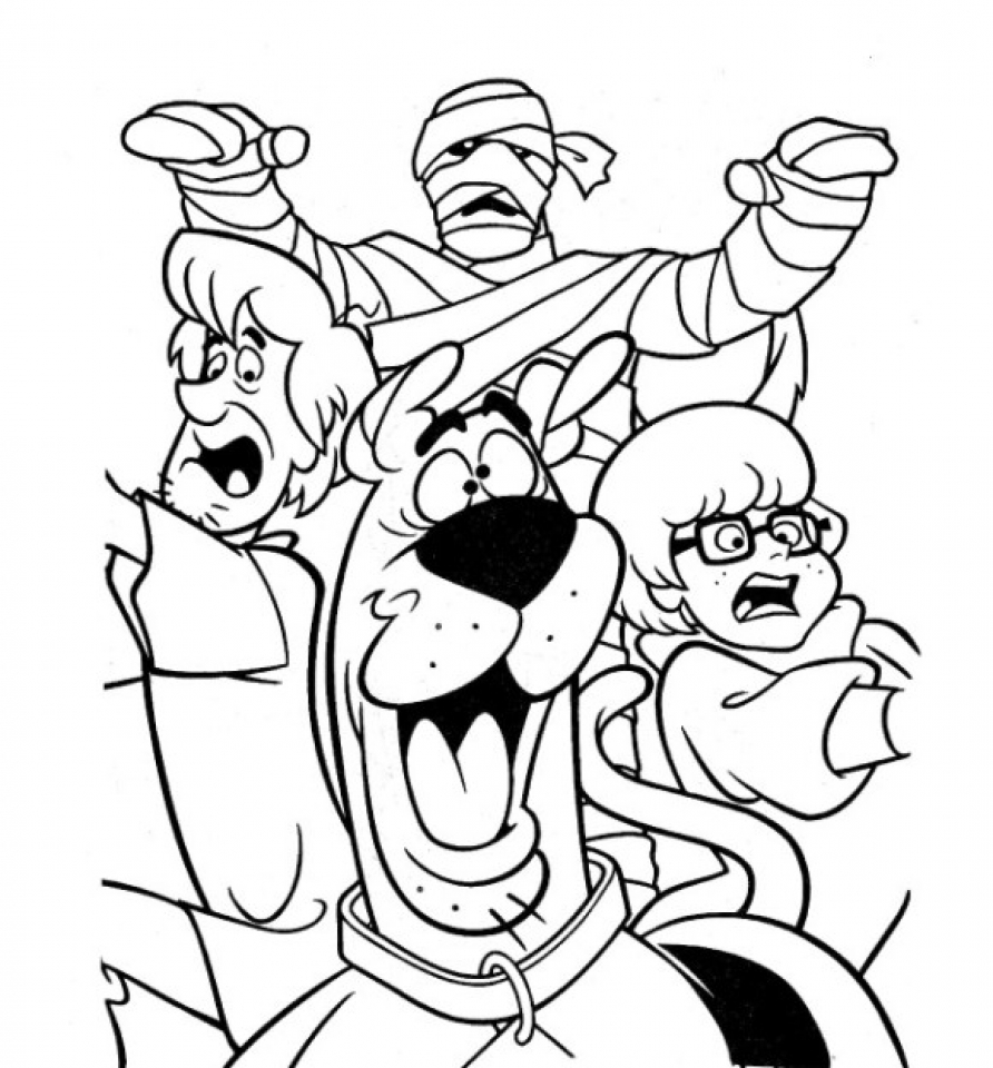 Get this scooby doo coloring pages free