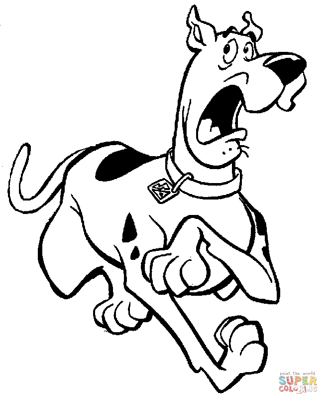 Scooby is running off coloring page free printable coloring pages