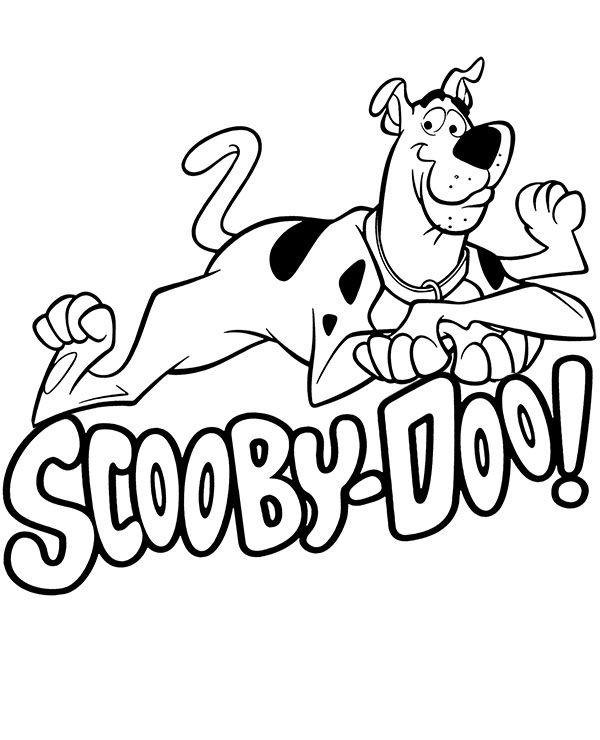 Printable scooby doo logo for coloring