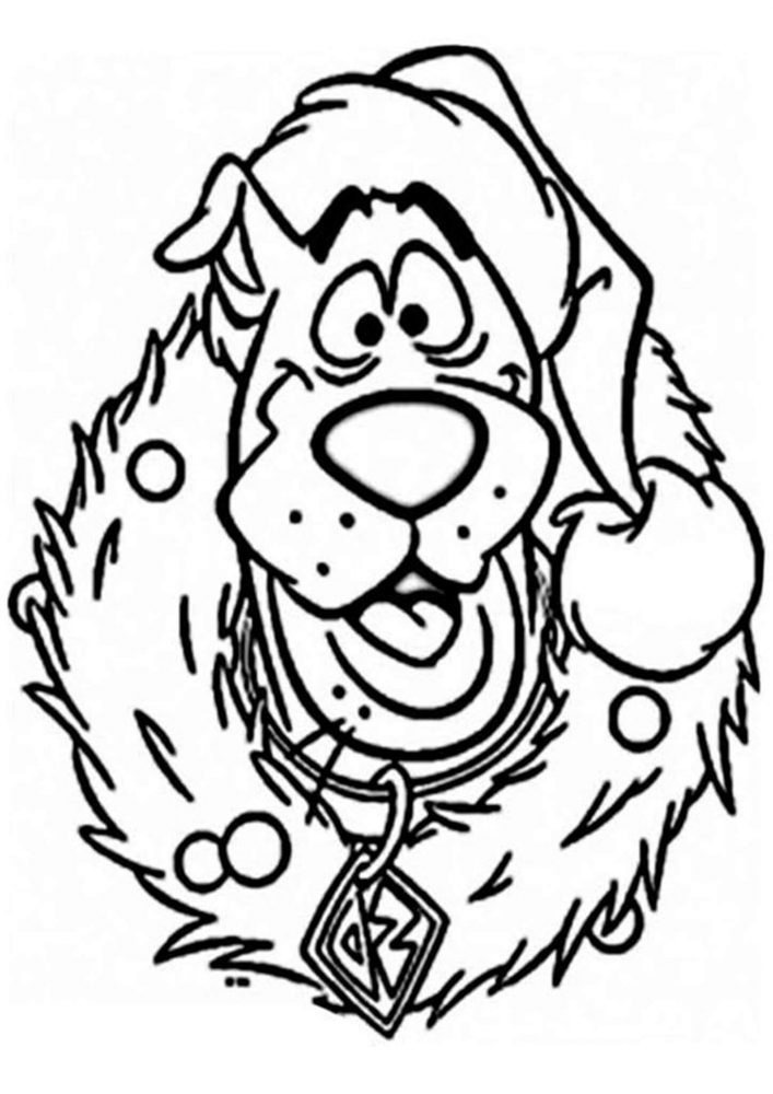 Free easy to print scooby doo coloring pages