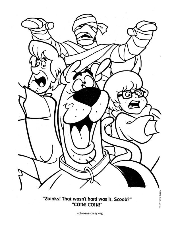 Colormecrazyorg scooby doo coloring pages scooby doo coloring pages cartoon coloring pages monster coloring pages