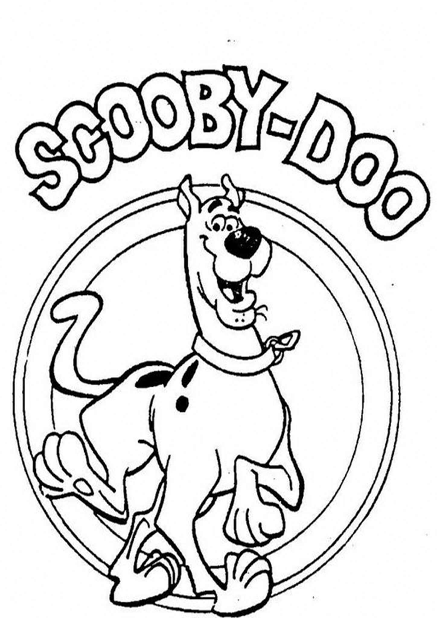 Free easy to print scooby doo coloring pages