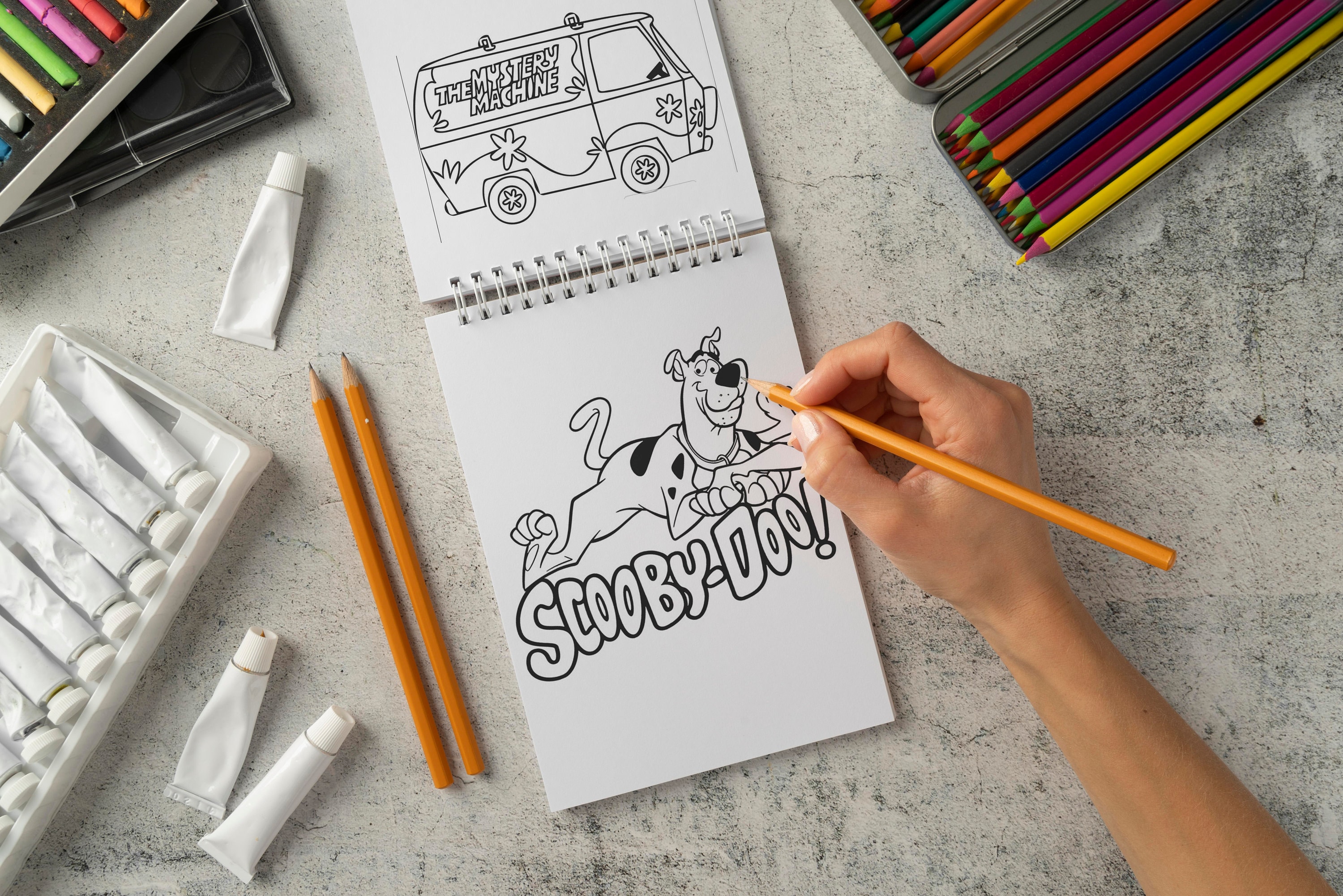 Scooby doo coloring pages for kids printable coloring sheets instant download activity for boys and girls velma shaggy fred coloring book