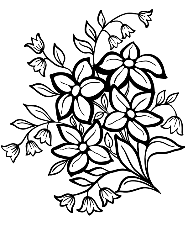 A flower tattoo for coloring