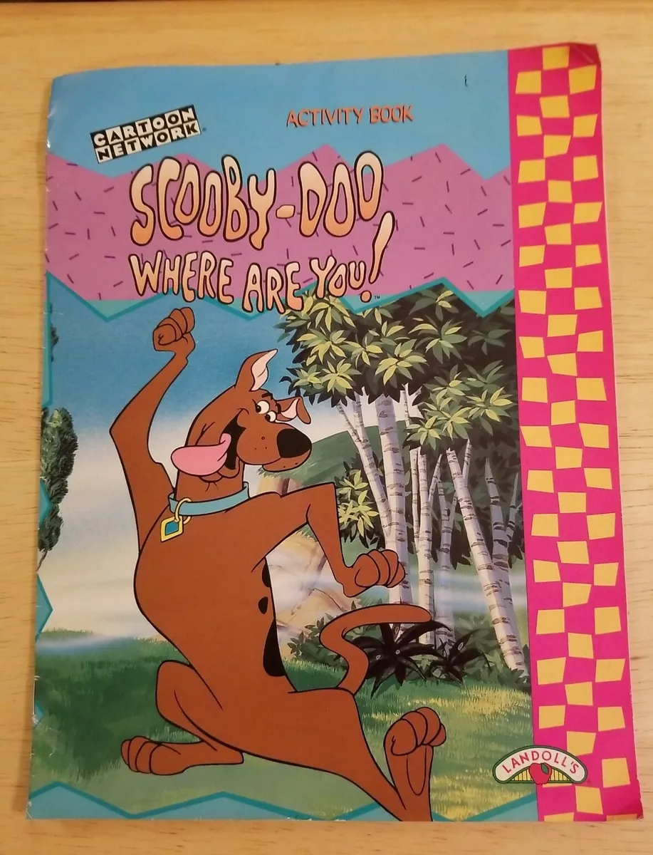 Vintage cartoon network activity coloring book scooby doo where are you landolls