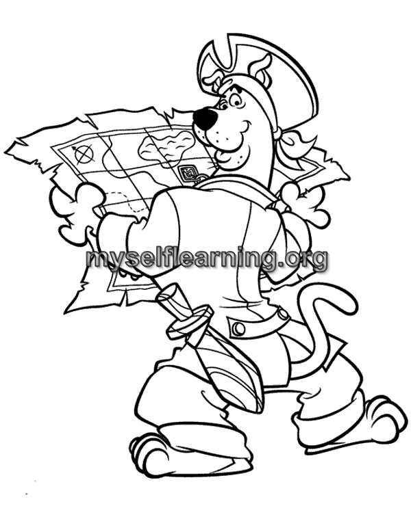 Scooby doo cartoons coloring sheet instant download