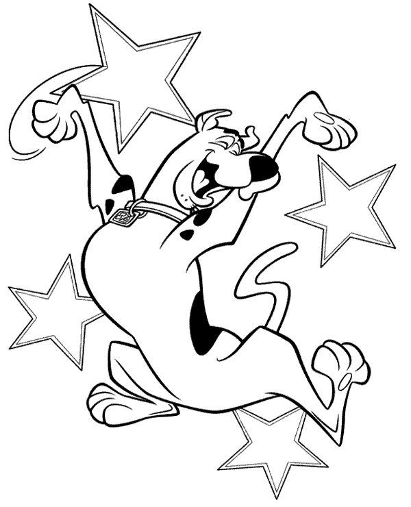 Cool scooby doo coloring page for kids