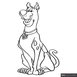 Scooby doo coloring page easy drawing guides