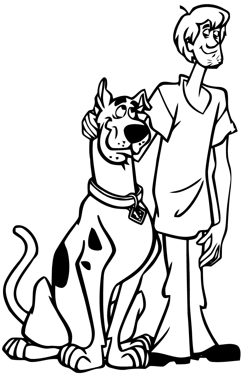 Scooby doo coloring pages to print for kids