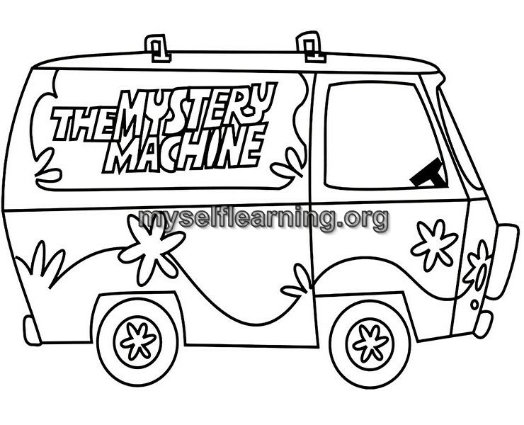 Scooby doo cartoons coloring sheet instant download