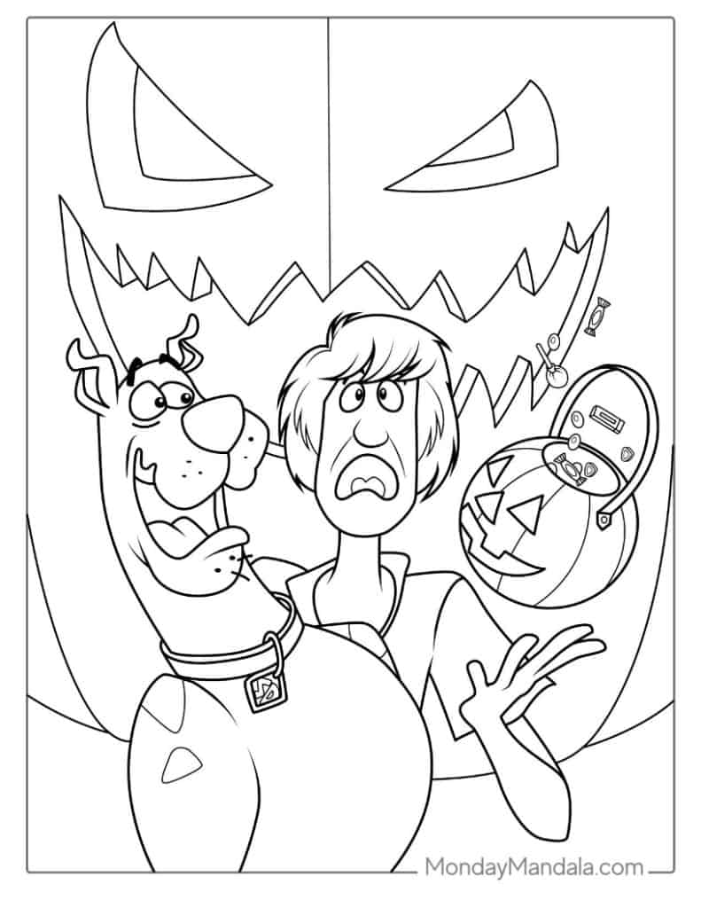 Halloween coloring pages free pdf printables