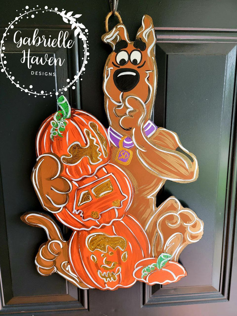 Halloween door hanger front door sign scooby doo halloween door hanger front door sign scooby doo pumpkins scooby doo yard art jack o lanterns sign pumpkin door hanger front door sign fall