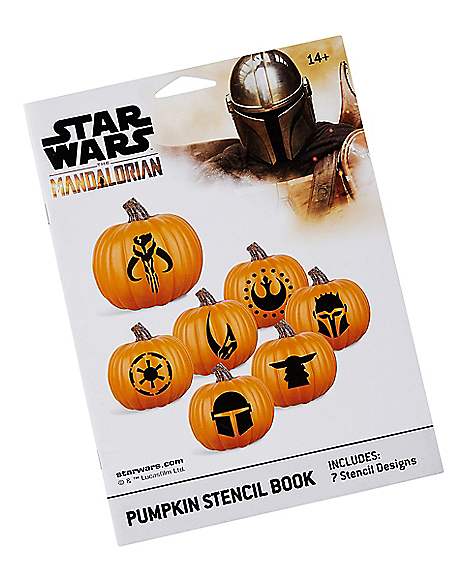 The mandalorian pumpkin carving stencils