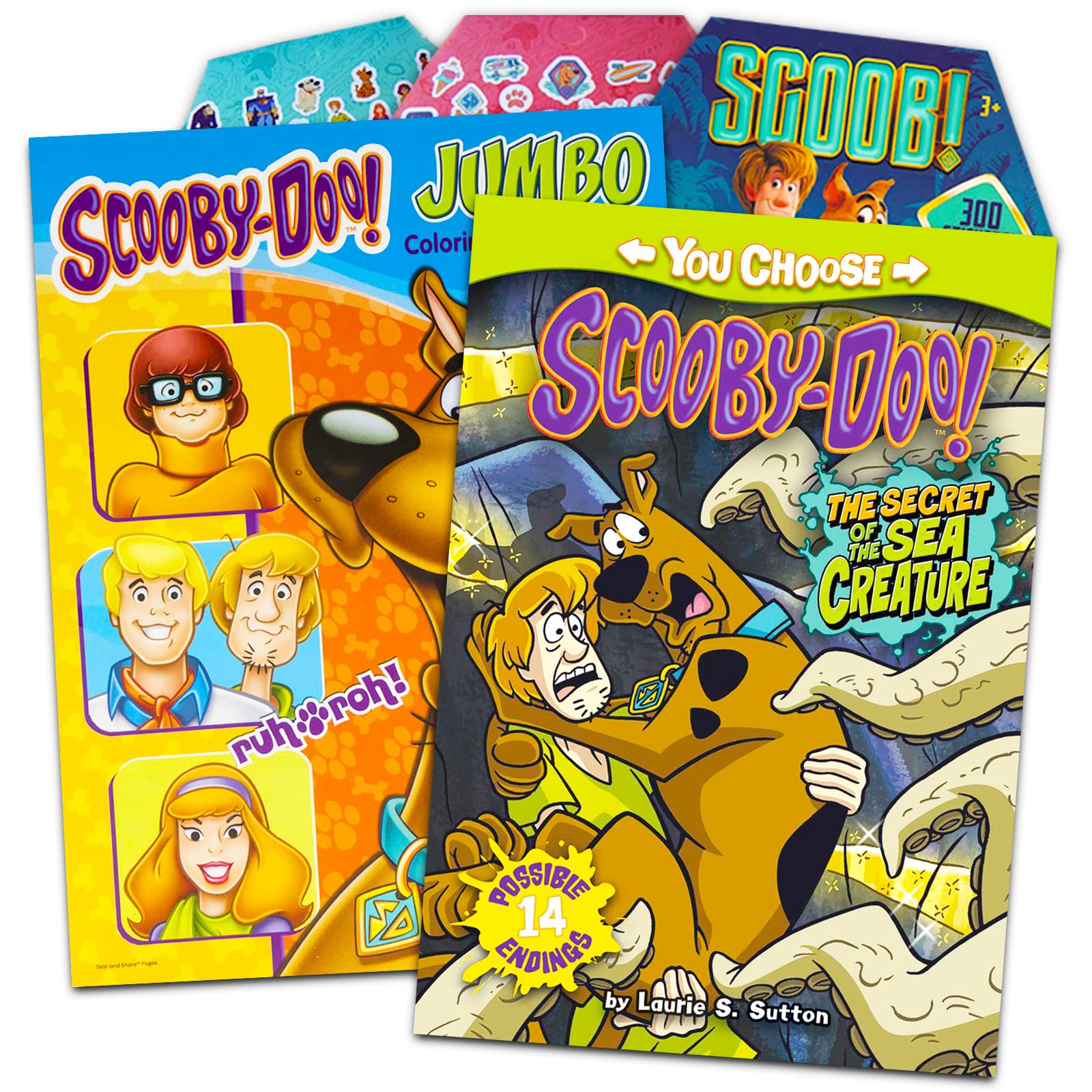 Scooby doo coloring and story book set for kids