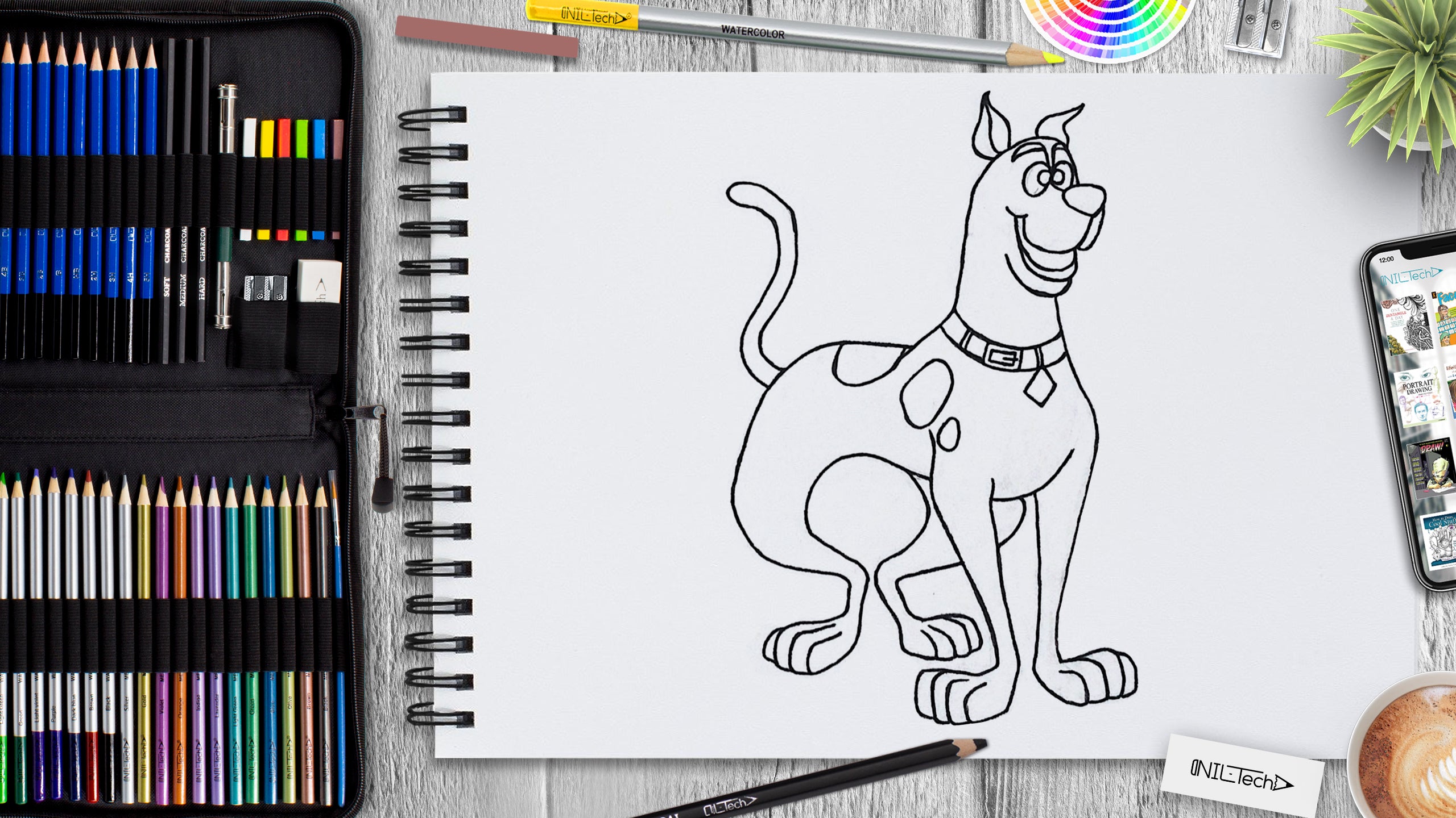 How to draw scooby