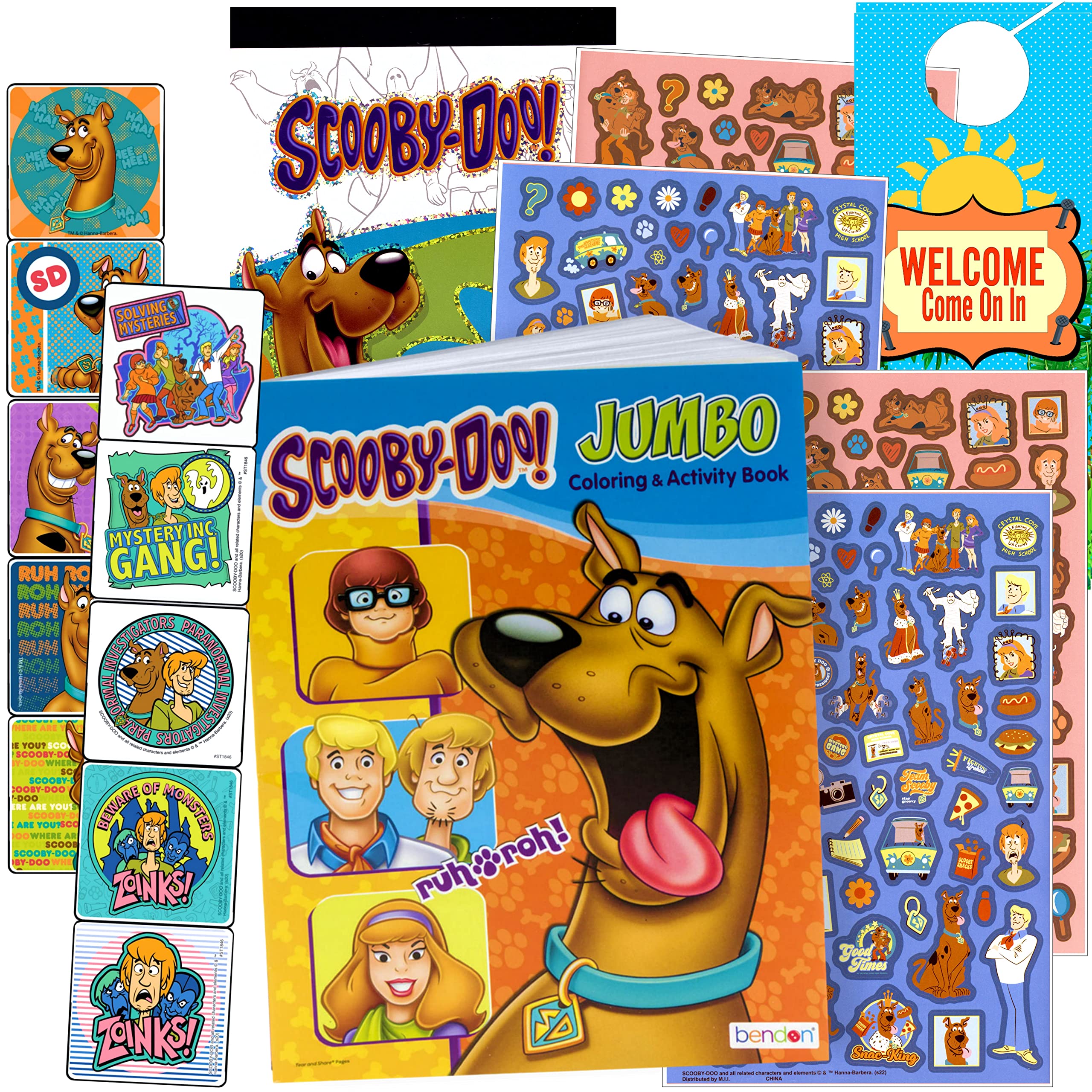 Disney scooby doo coloring book with scooby doo stickers