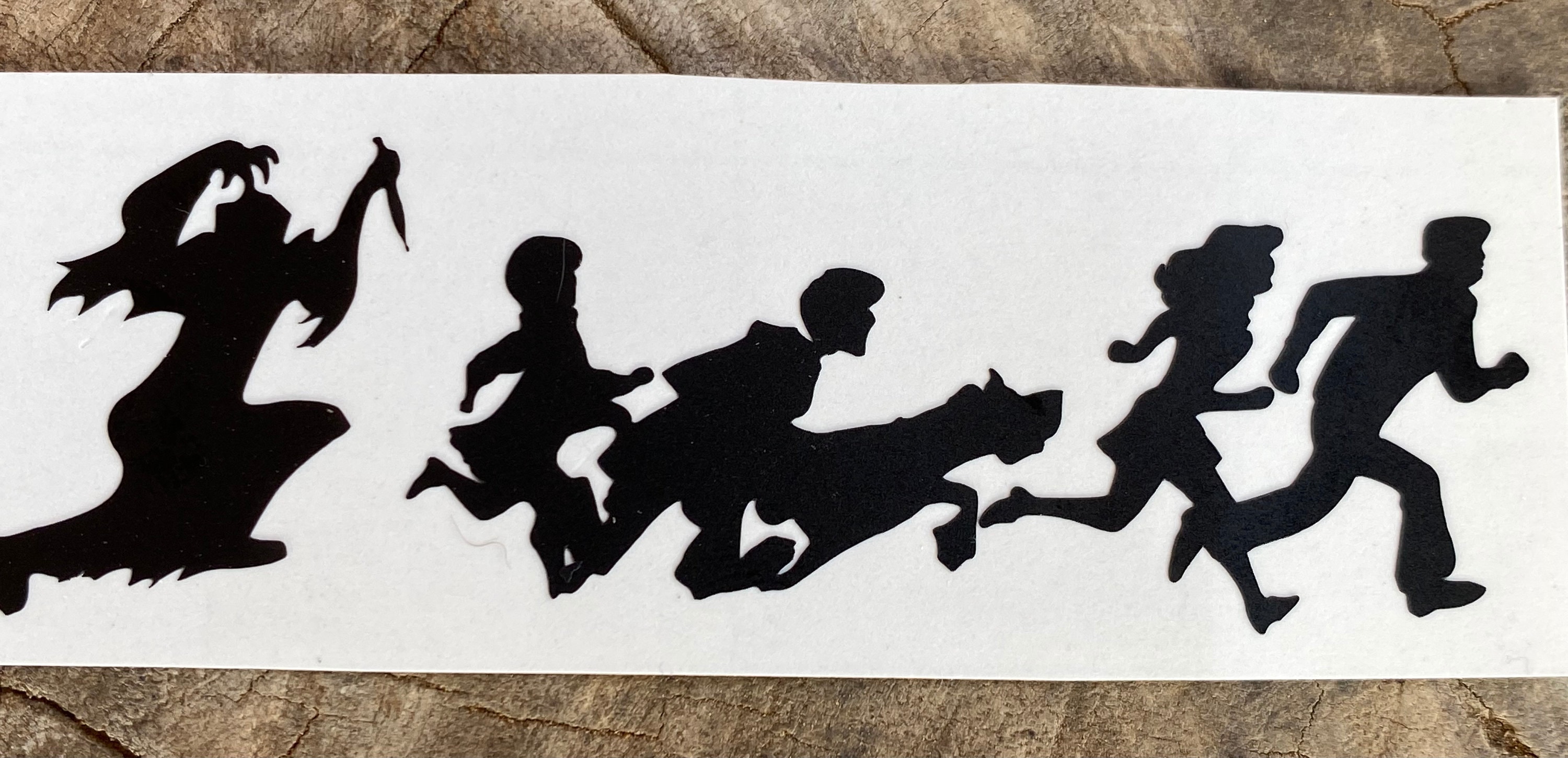 Scooby doo and the gang running silhouette car decal the gang decal shaggy decal mug scooby and ghost scooby zombie running zoinks