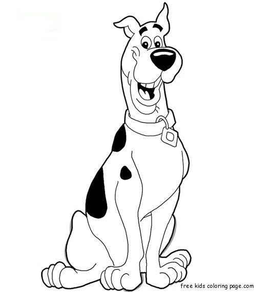 Printable scooby doo coloring page