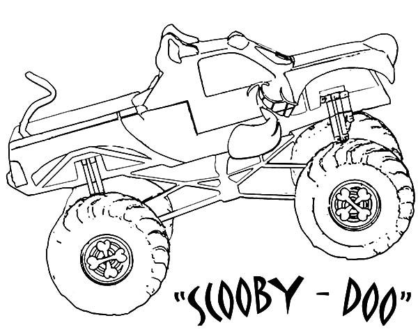 Monster jam scooby doo monster truck coloring pages color luna monster truck coloring pages truck coloring pages scooby doo coloring pages