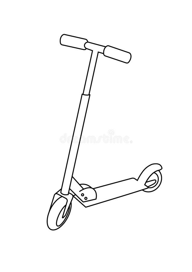 Scooter coloring stock illustrations â scooter coloring stock illustrations vectors clipart