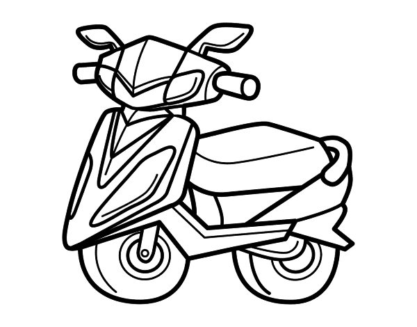 Scooter coloring page