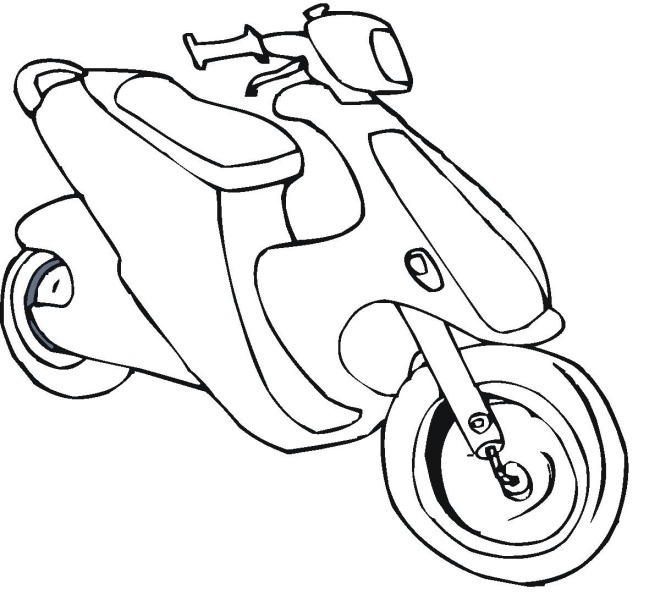 Scooter coloring page