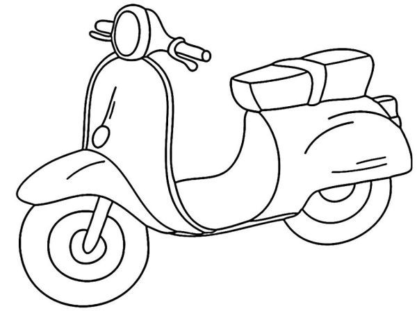 Vespa coloring pages pdf for kids