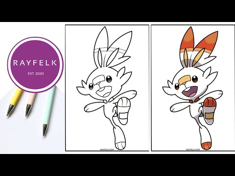 Scorbunny coloring pages rayfelk printable coloring pages pokemon coloring page