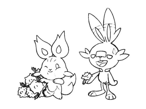 Scorbunny coloring page