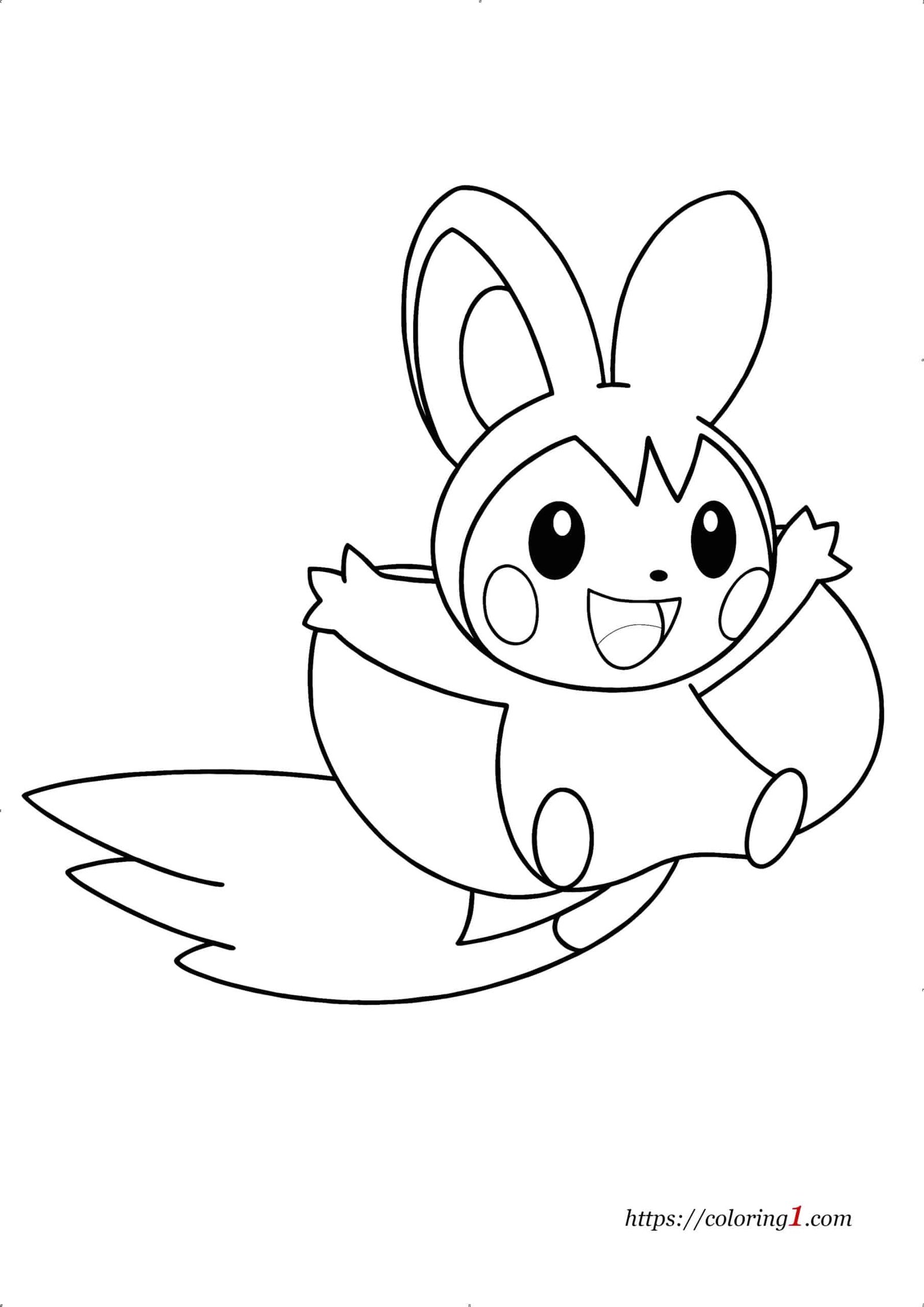 Cute pokemon emolga coloring pages