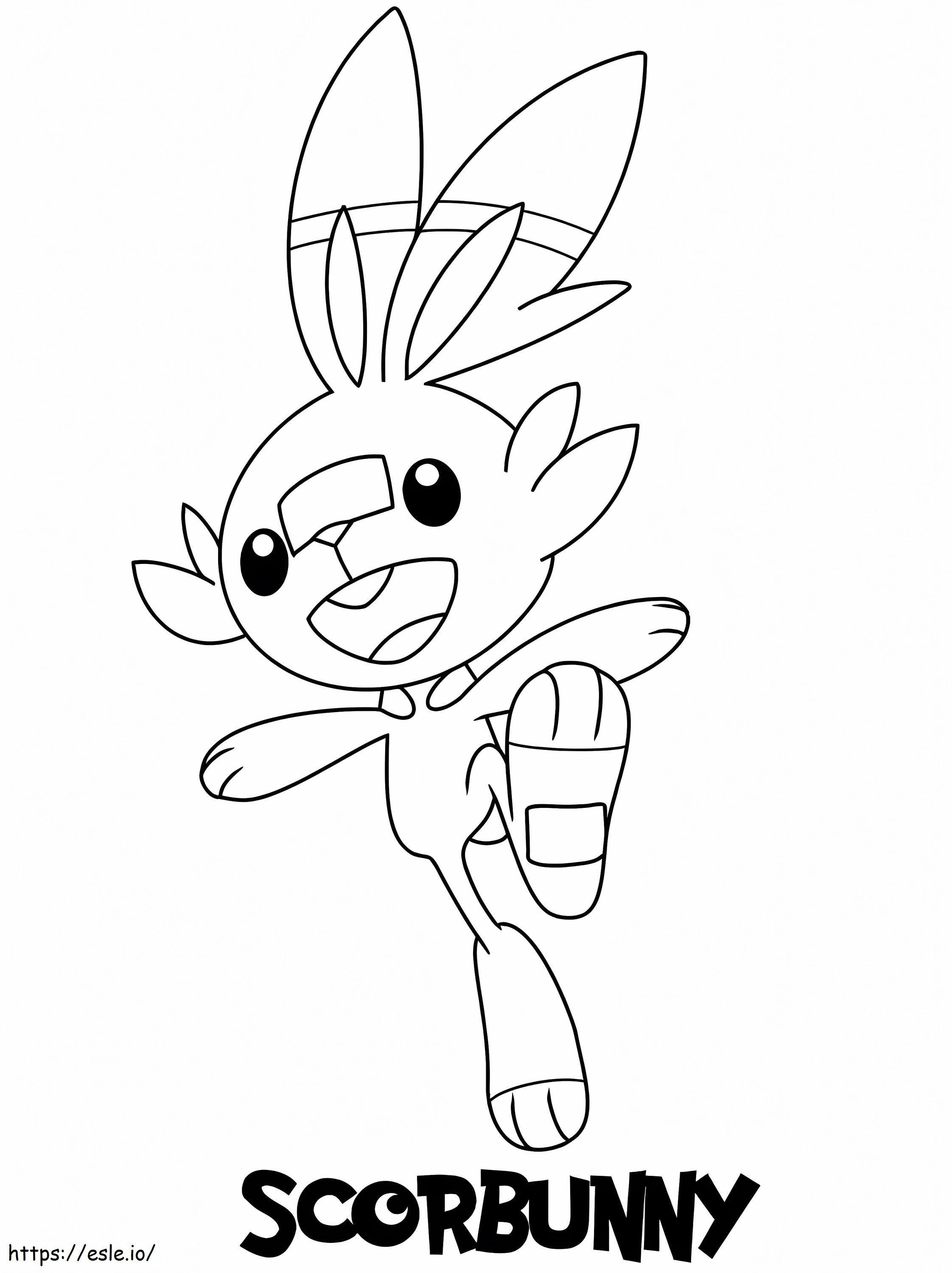 Scorbunny pokemon coloring page